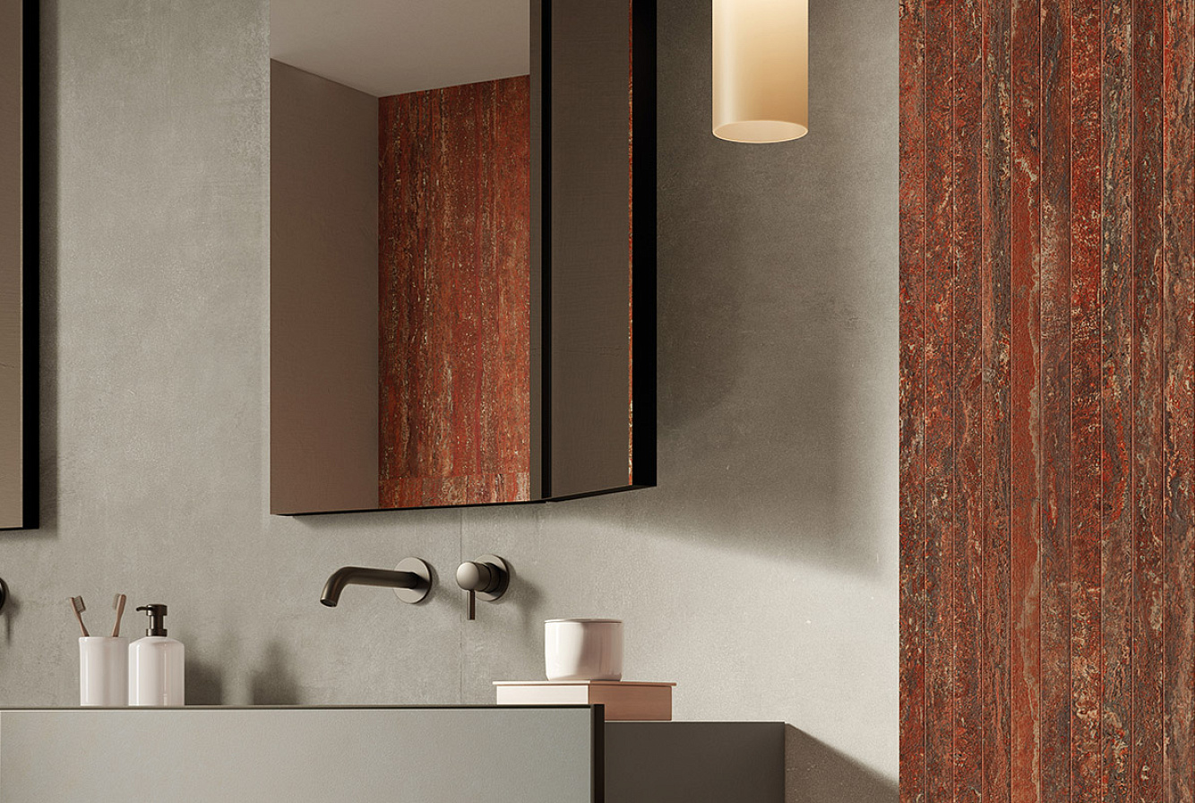 I TRAVERTINI ROSSO VEIN CUT